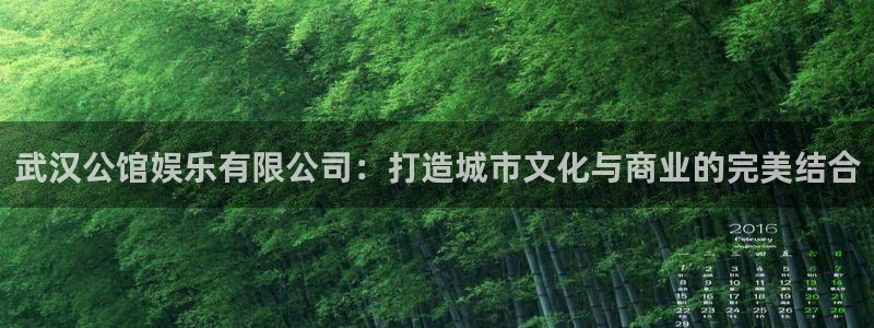 恒行5娱乐：武汉公馆娱乐有限公司：打造城市文化与商业的完美结合
